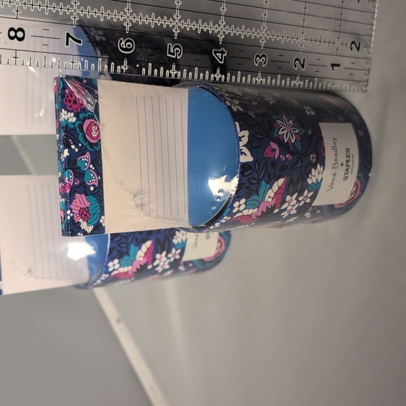 Vera Bradley X Staples Set of 3 Pen Cups & Magnetic Note Pad Sets in Bloom Berry - Picture 6 of 7